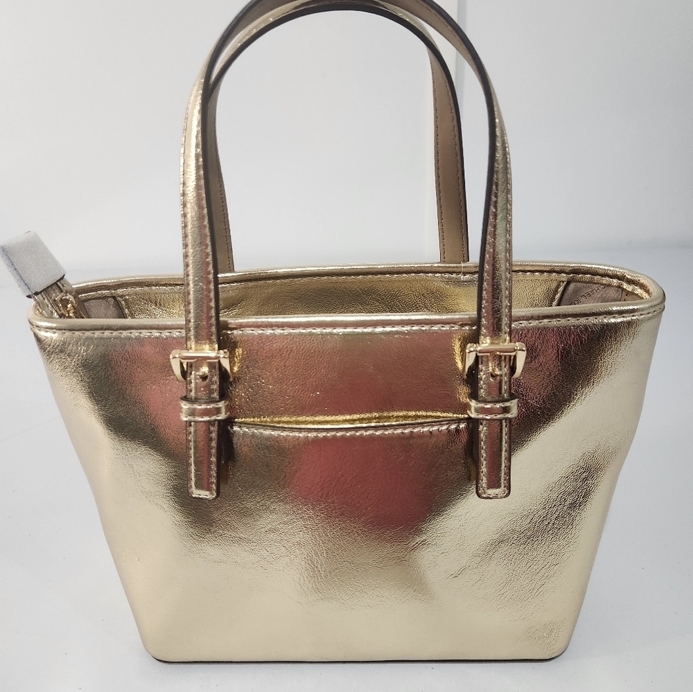 Michael Kors Small Gold Tote Bag - Picture 6 of 11